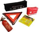 Automobilio saugos rinkinys techninei apžiūrai su 1kg gesintuvu